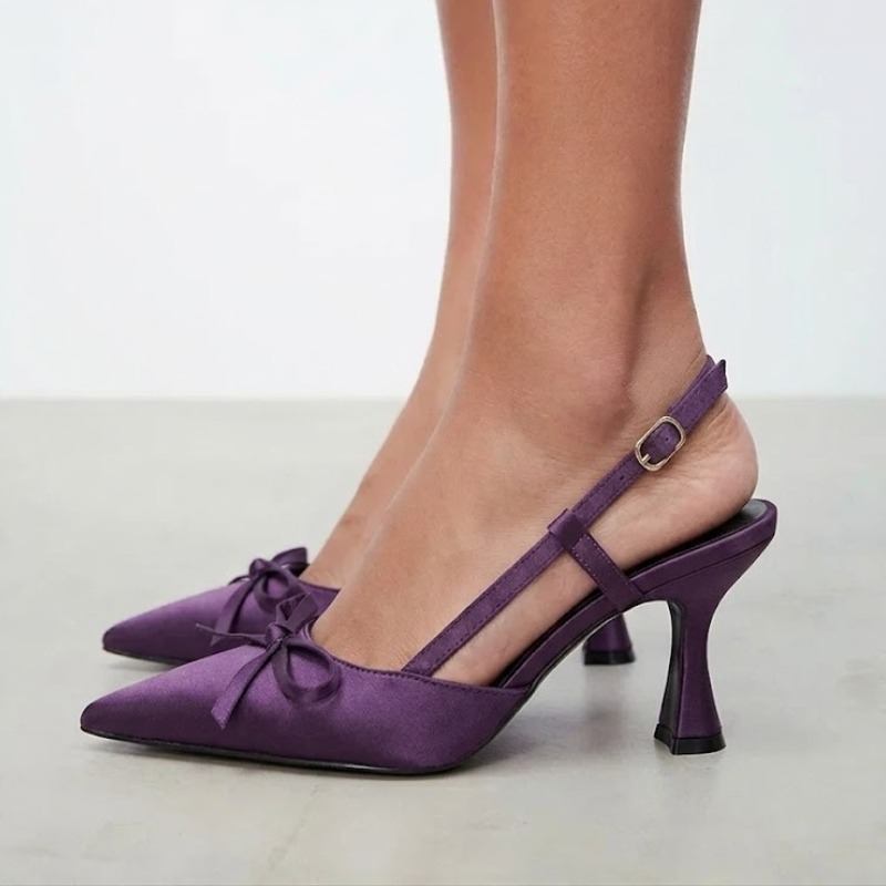 Slip Dress Satin - Zapatos de Tacón de Mujer Elegantes,