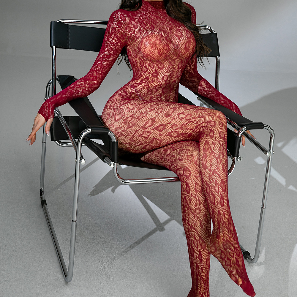 Bodystocking Fishnet - Ropa interior sexual transparente sin entrepierna
