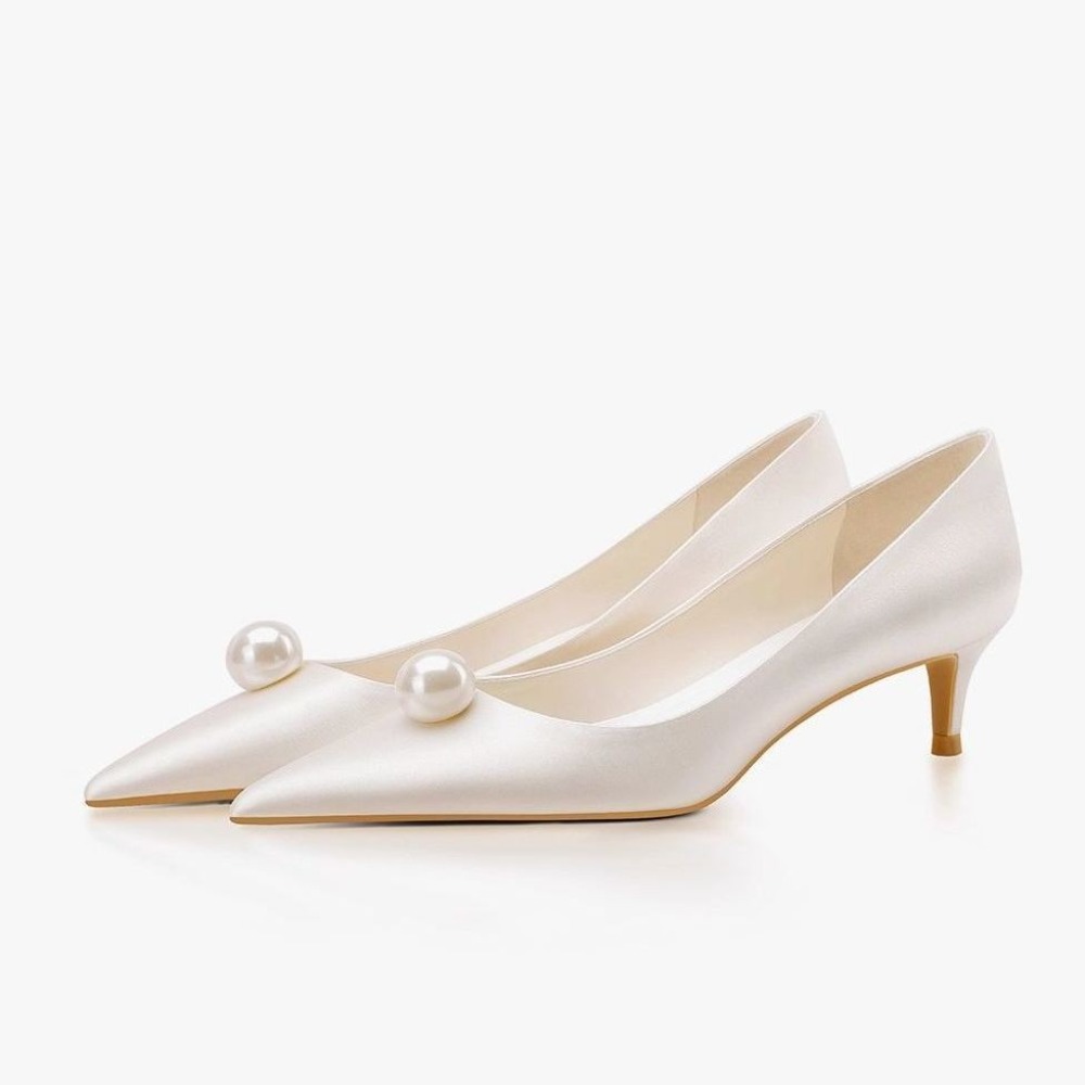 Nuevos Zapatos de Novia Blanco - Slip Dress Satin reseña y precio