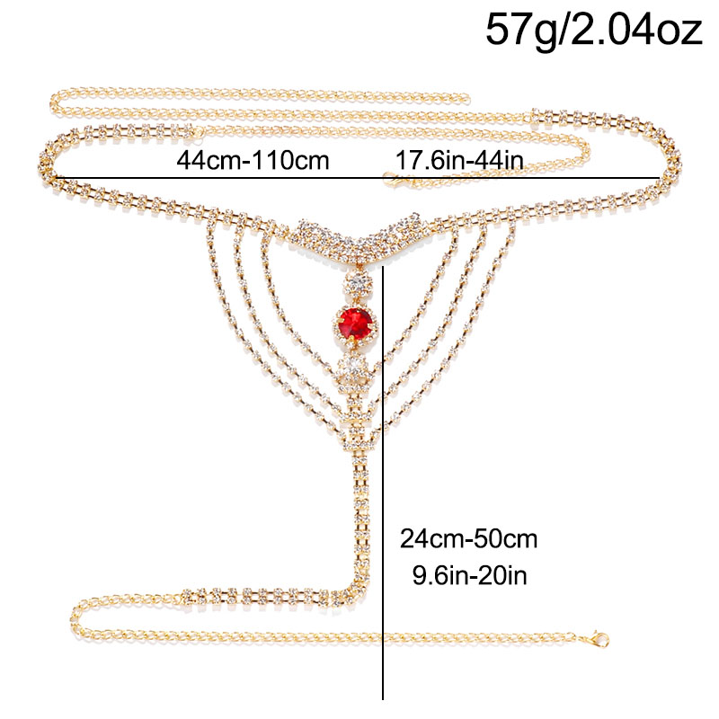 Cadena de Cintura de Cristal c - Thong Bikini Women reseña y precio